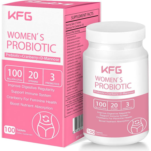 Nature Target KFG Womens Probiotic front view bottle for daily health maintenance