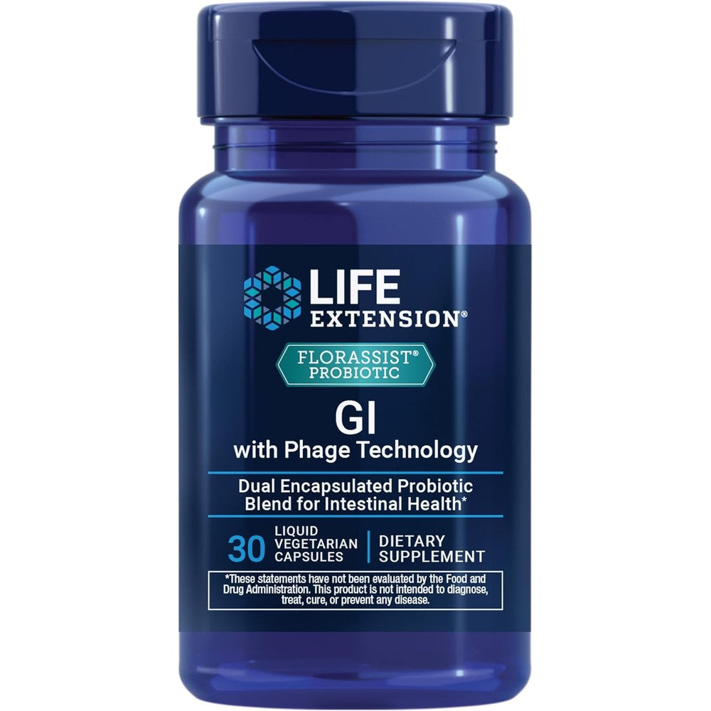 Life Extension Florassist GI Probiotic front view packaging