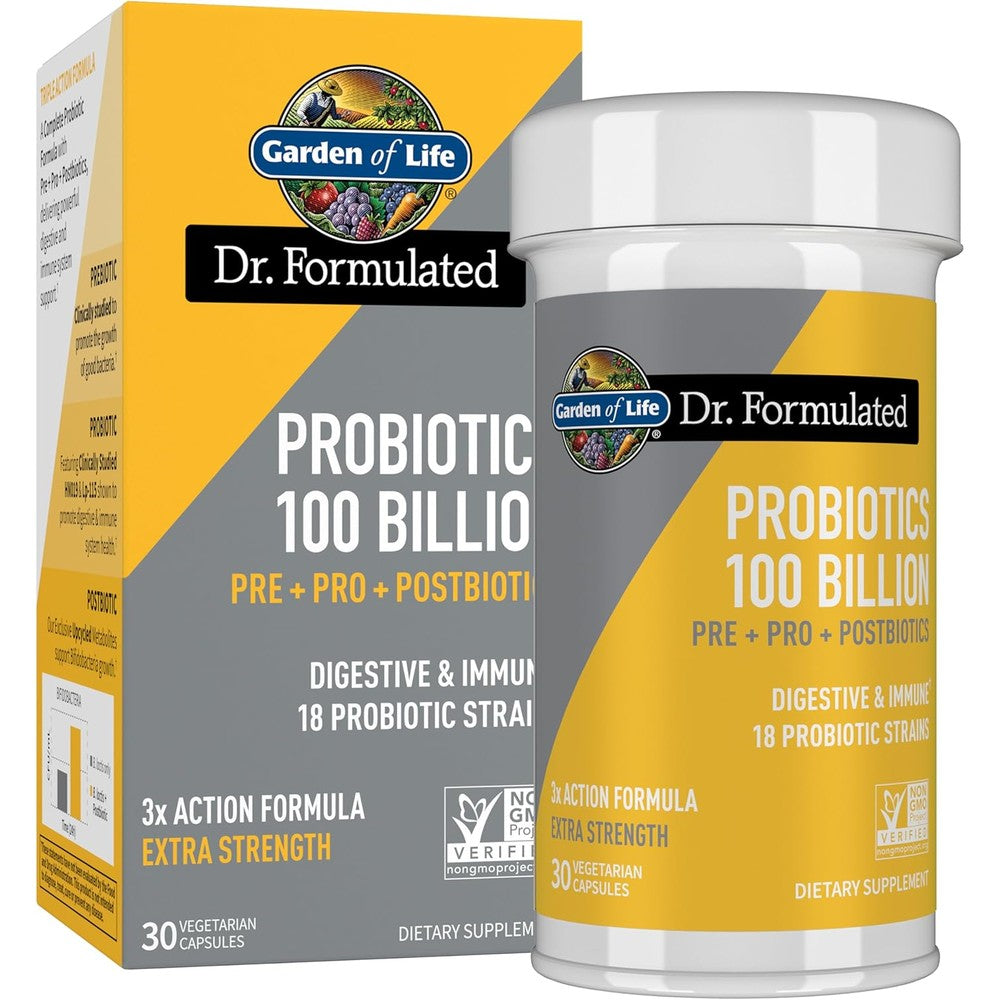 Garden of Life Dr Formulated Once Daily 3 in 1 Complete Probiotics front bottle view