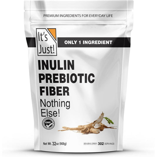 It's Just! Inulin Prebiotic Fiber Powder front packaging view for gut health