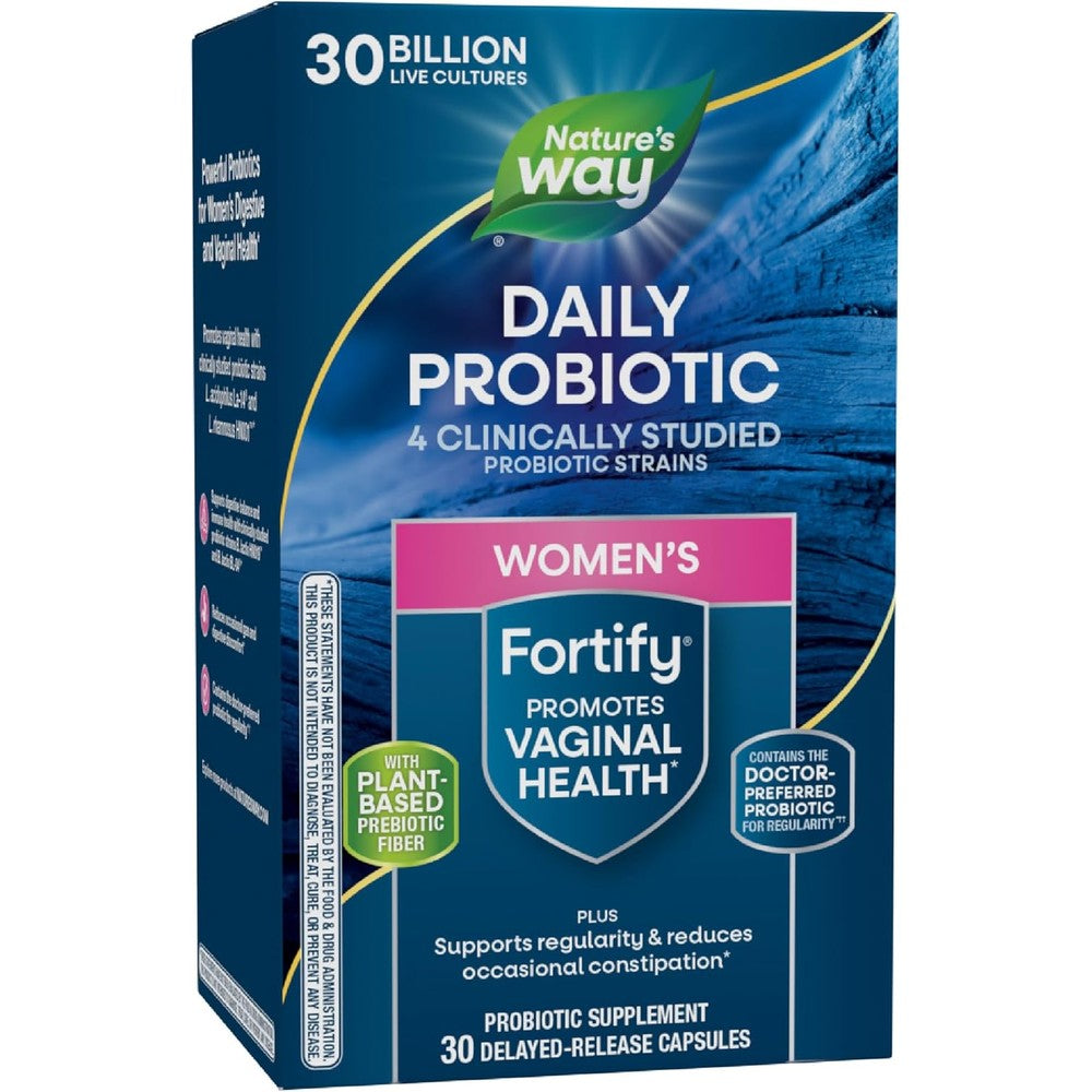 Nature's Way Fortify Women's Probiotic 30 Billion Capsules front view packaging