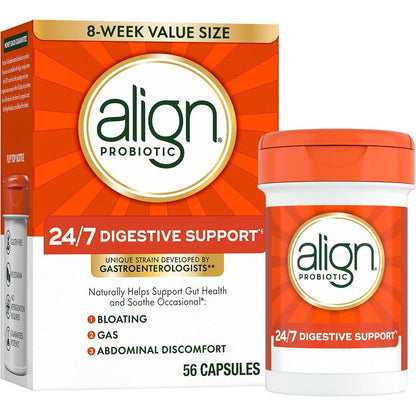 Align Probiotic 56 Capsules front view bottle for adult gut health