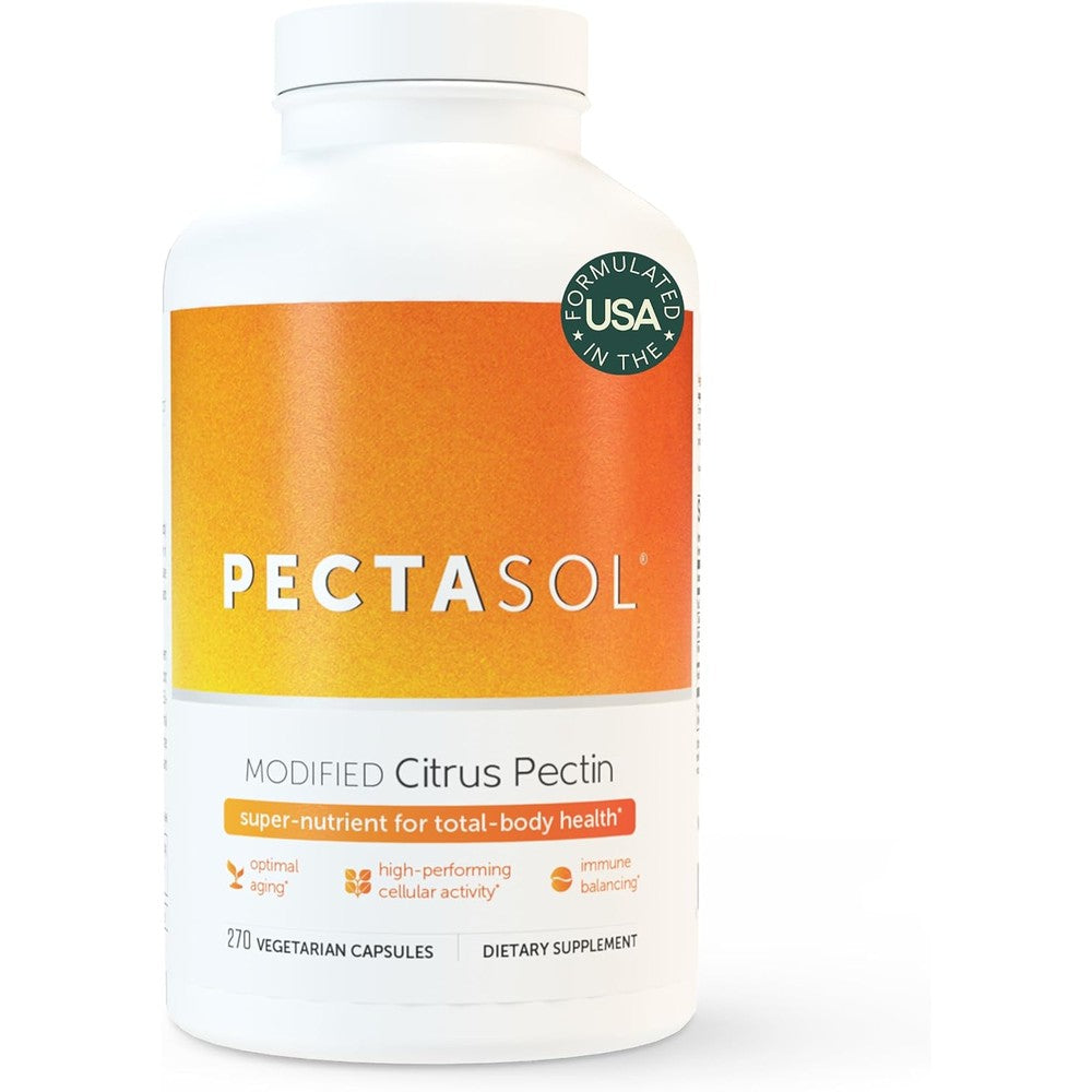 EcoNugenics PectaSol Modified Citrus Pectin 270 capsules front view showing the product label.
