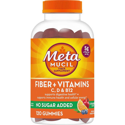 Metamucil fiber and vitamins metabolism gummies front bottle view for daily digestive support