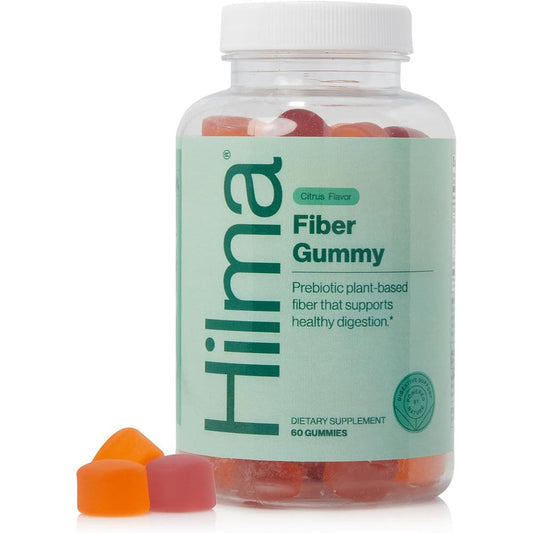 Hilma Prebiotic Fiber Gummies front view container for daily digestive health support