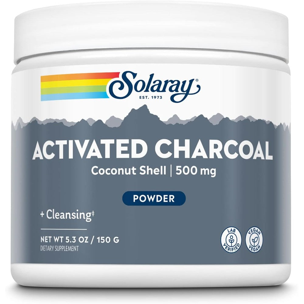 Solaray Activated Coconut Charcoal Powder for digestive tract support
