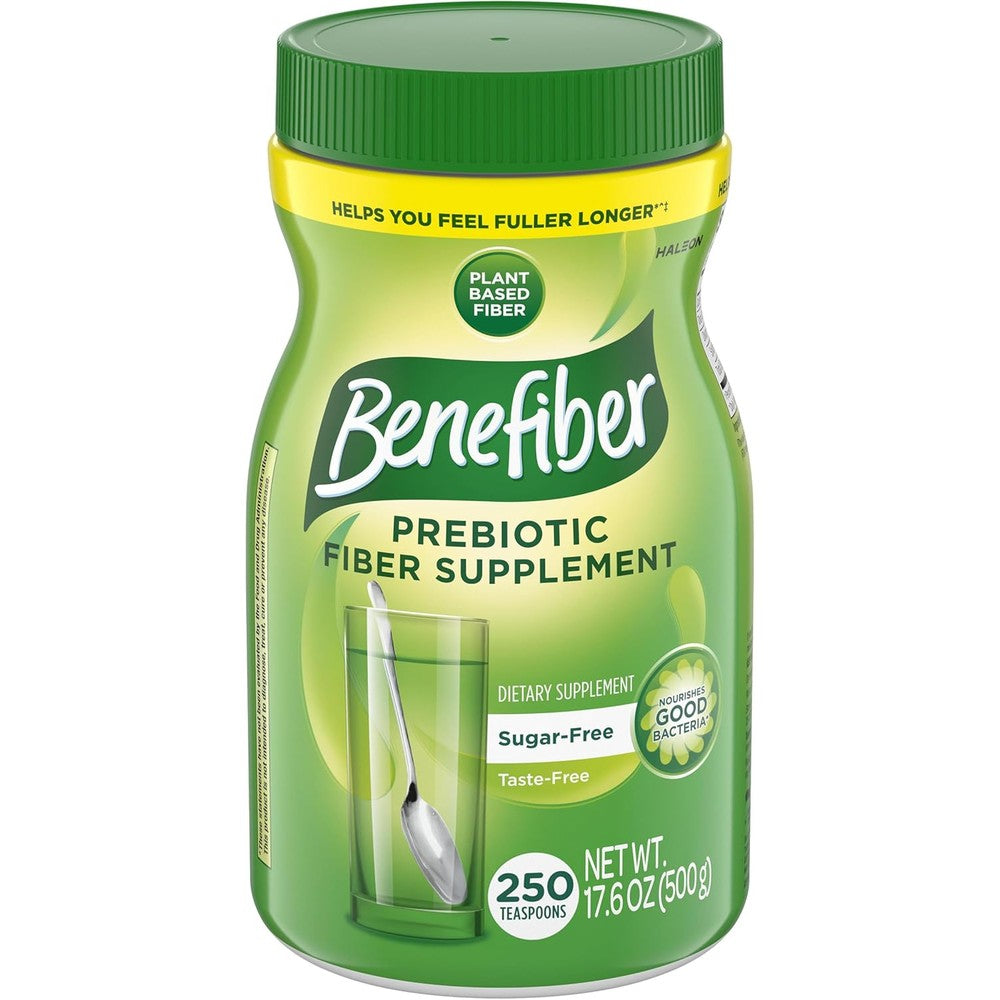 Benefiber Daily Prebiotic Fiber Supplement Powder 17.6 Ounces front view for digestive wellness