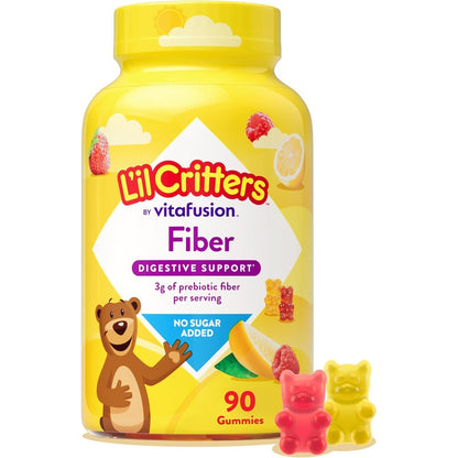 Lil Critters Fiber Daily gummy supplement for kids 90 count front bottle view