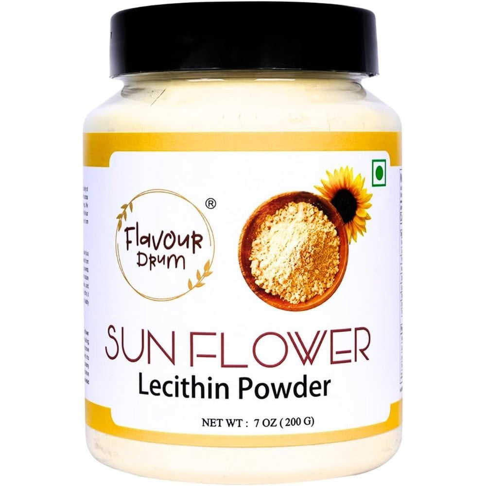 Flavour Drum Sunflower Lecithin Powder 200 grams front view jar