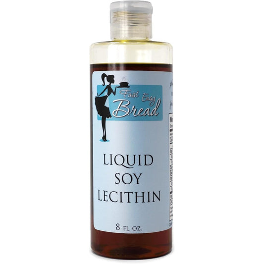 Fast Easy Bread Liquid Soy Lecithin front view of eight ounce bottle