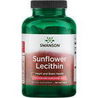 Swanson Sunflower Lecithin 1200 mg 90 Softgels front view bottle