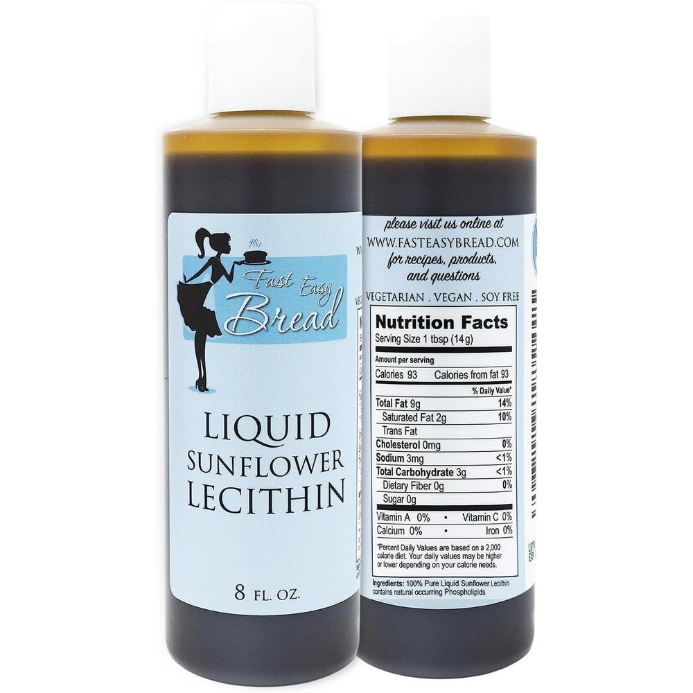 Fast Easy Bread pure sunflower lecithin liquid front view bottle