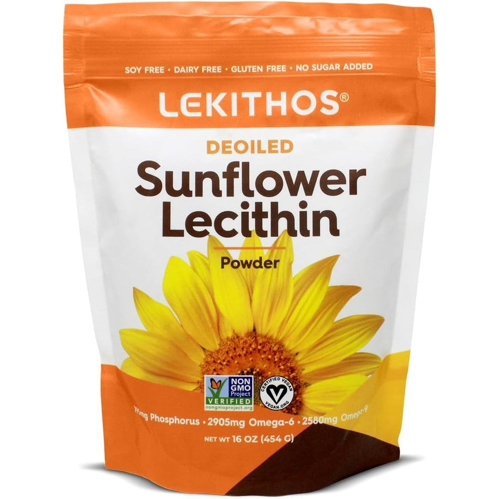 Lekithos Deoiled Sunflower Lecithin Powder front view packaging