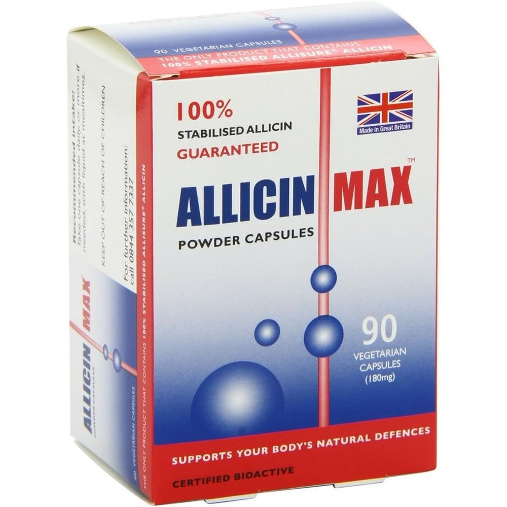 Allicin Max garlic supplement front view bottle package