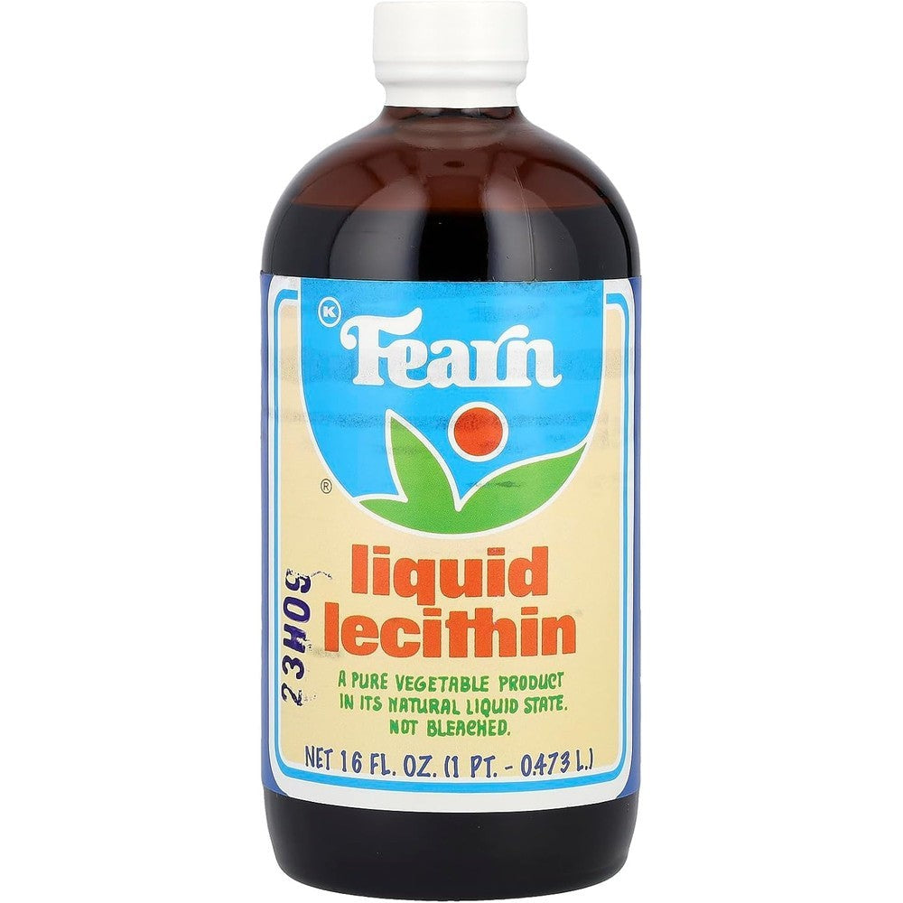 Fearn Liquid Lecithin Supplement 16 Fluid Ounce Front Bottle View