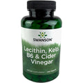 Swanson Lecithin Kelp B6 and Cider Vinegar 240 Tablets front view supplement bottle