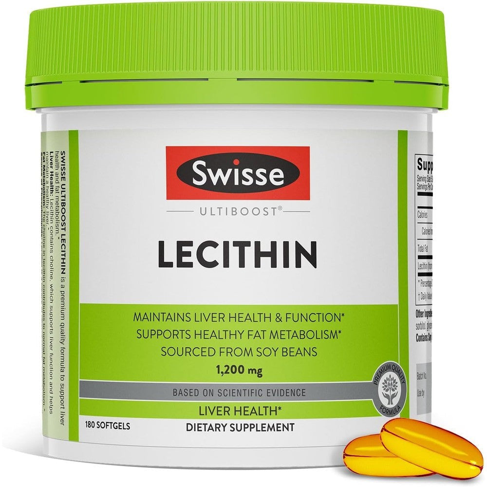 Swisse Soy Lecithin 1200mg front view bottle packaging