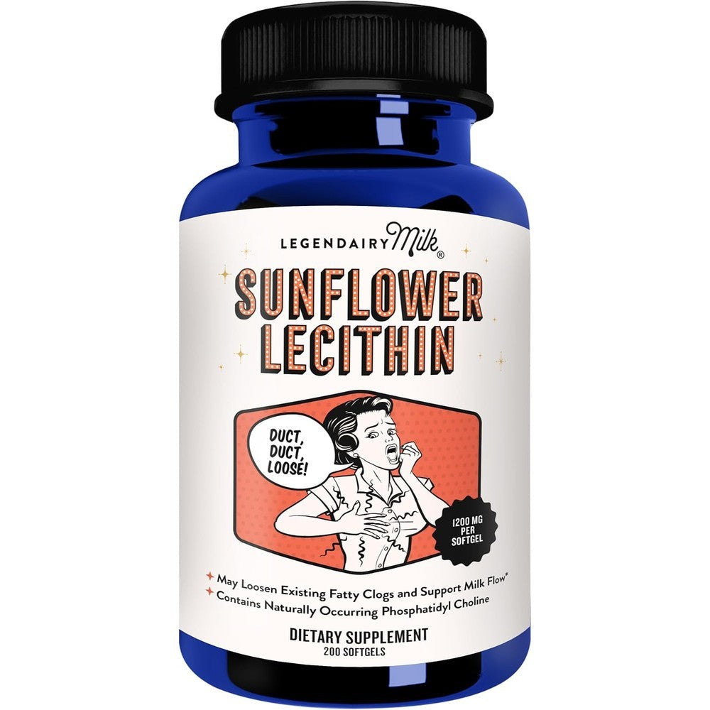 Legendairy Milk Sunflower Lecithin 200 softgels bottle front view lactation supplement India