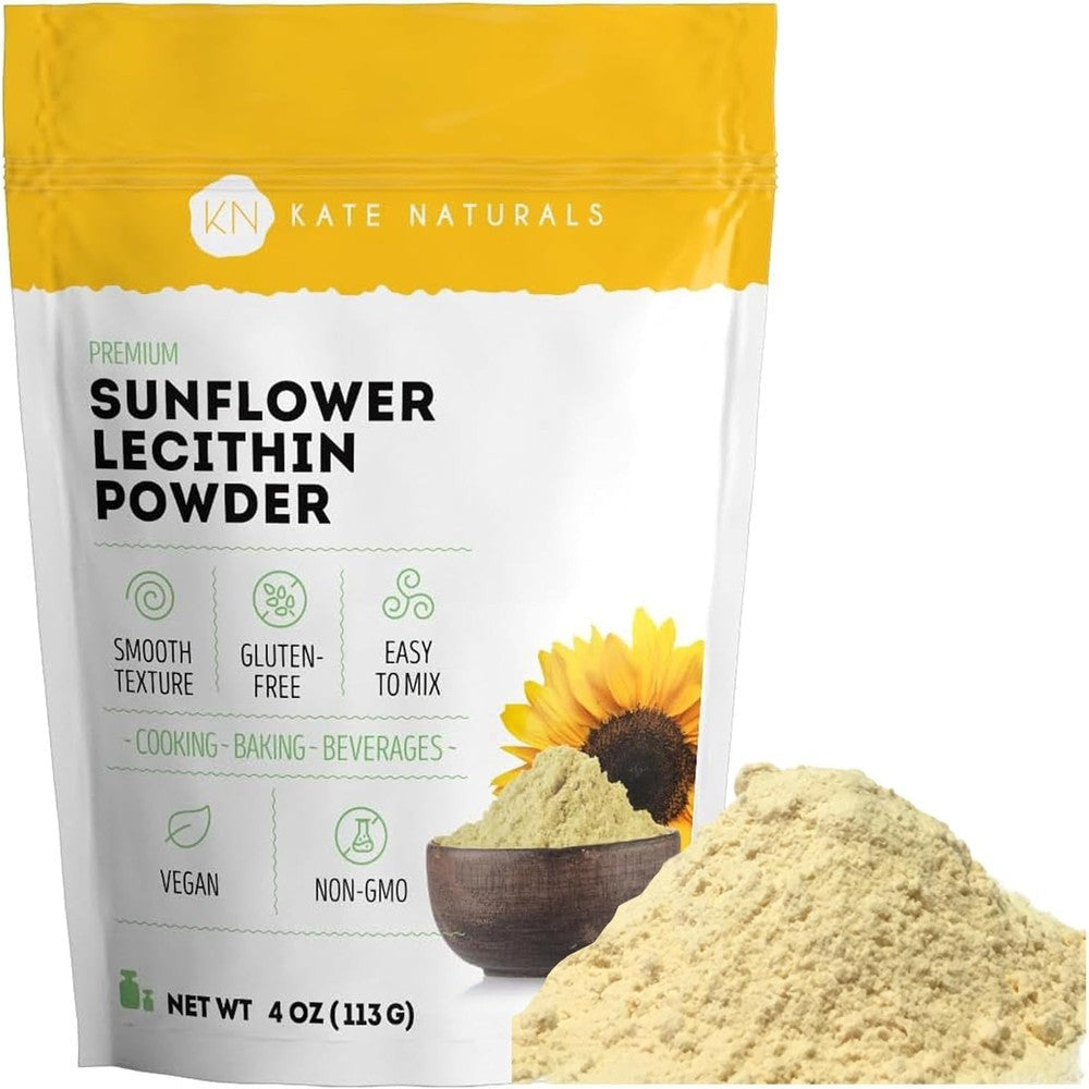 Kate Naturals Sunflower Lecithin Powder front package view natural emulsifier