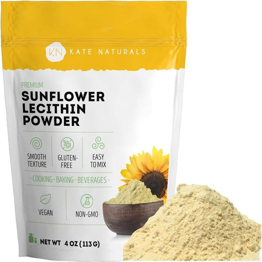 Kate Naturals Sunflower Lecithin Powder front package view natural emulsifier