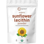 Micro Ingredients organic sunflower lecithin powder front view jar