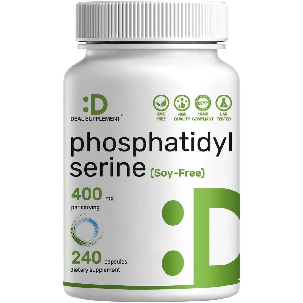 Deal Supplement Phosphatidylserine 240 capsules front bottle view for brain health