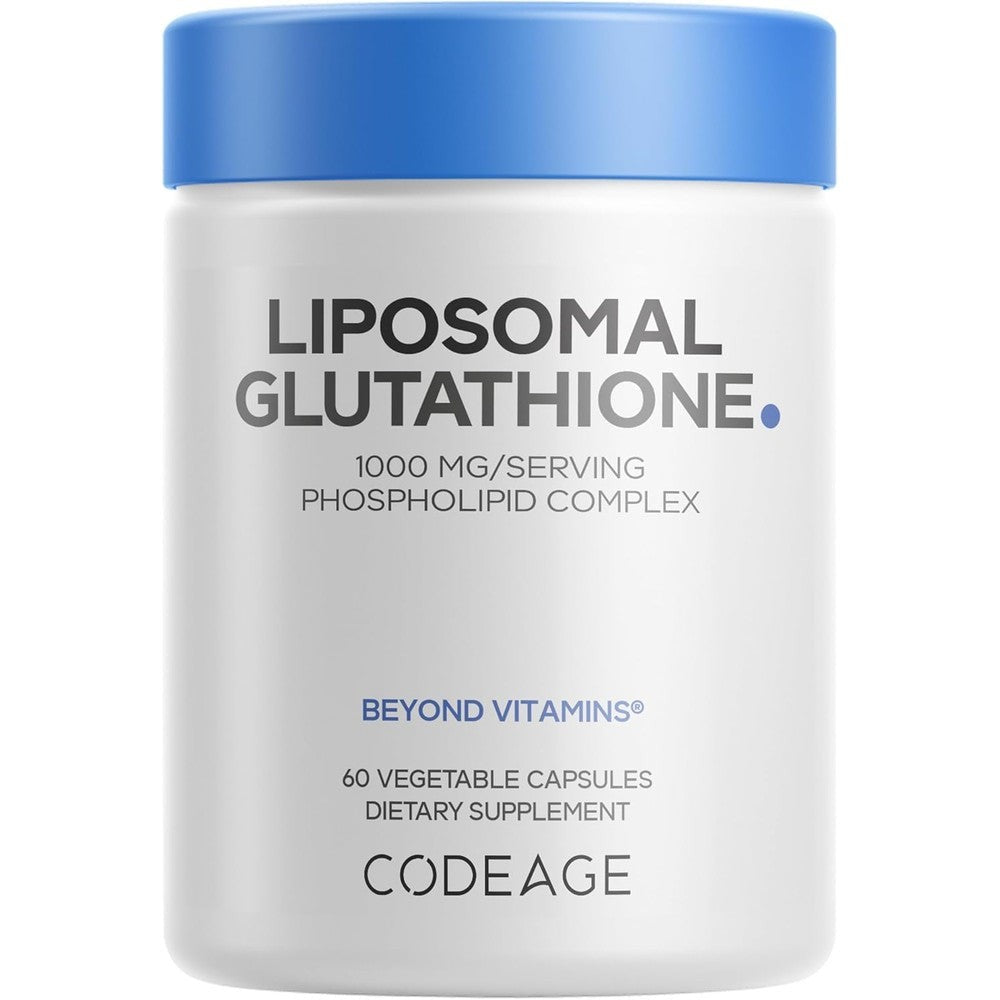 Codeage Liposomal Glutathione 1000mg bottle front view for high potency cellular antioxidant support