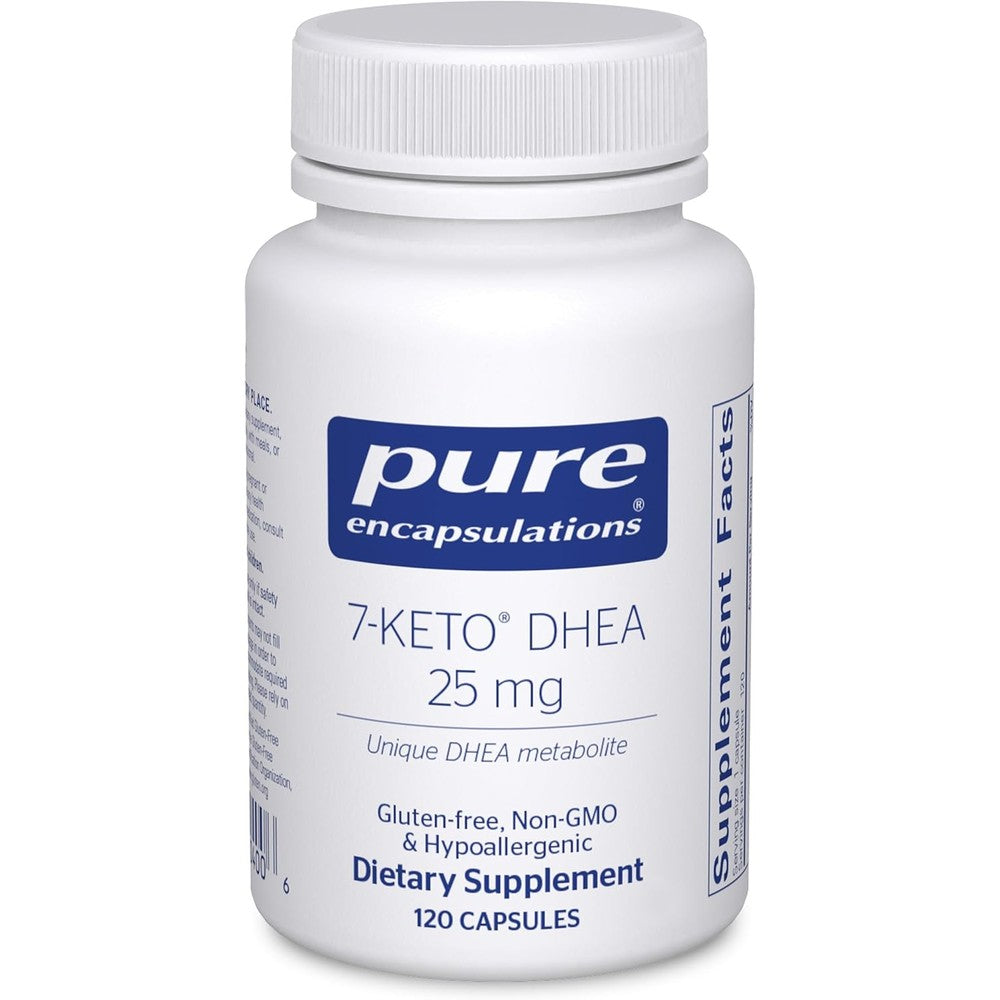 Pure Encapsulations 7-Keto DHEA 120 Capsules front view bottle for metabolism support