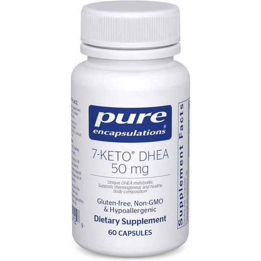 Pure Encapsulations 7-Keto DHEA 60 capsules front view bottle for metabolism boost