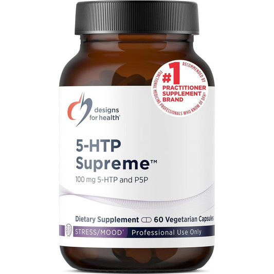 Designs for Health 5-HTP Supreme 60 capsules front view bottle