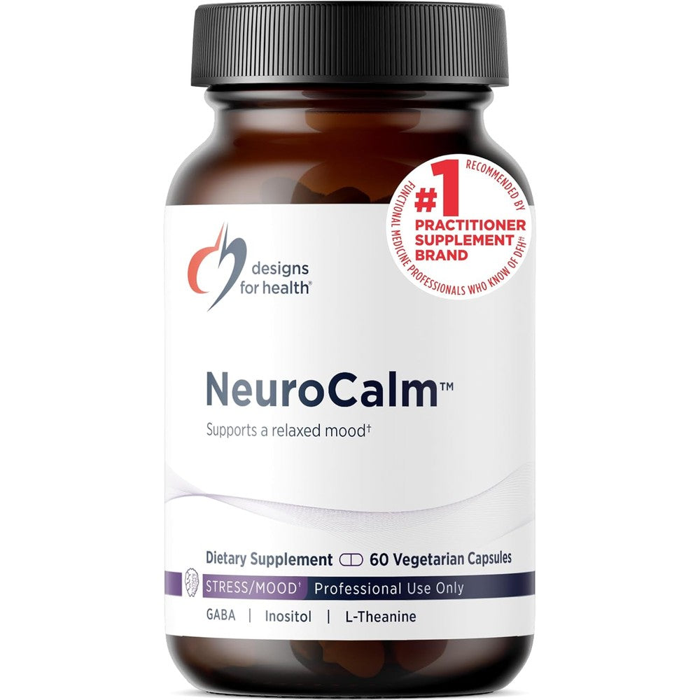 Designs For Health NeuroCalm 60 capsules bottle front view for stress relief.
