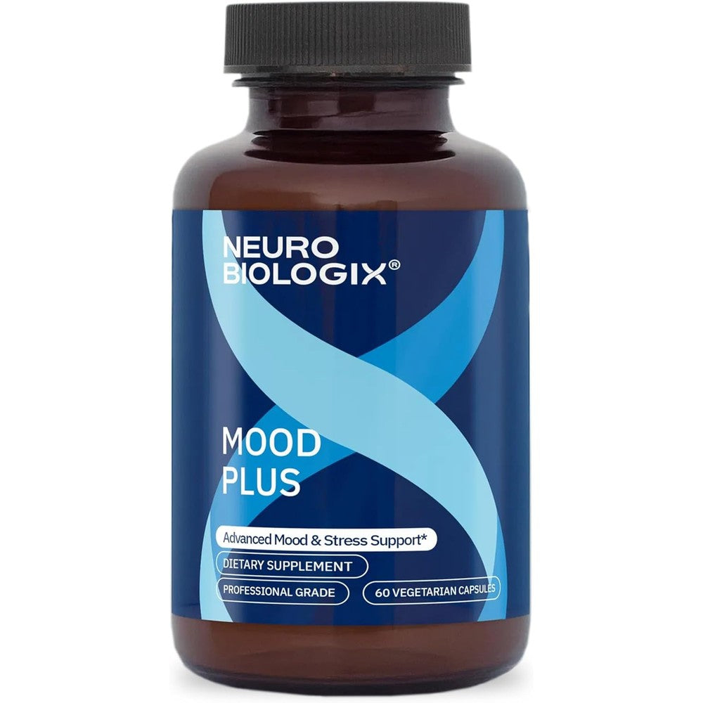 Neurobiologix Mood Plus front view supplement bottle for emotional balance
