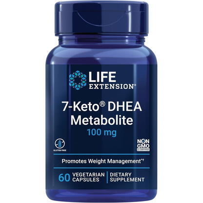 Life Extension 7 Keto DHEA Metabolite 100 mg bottle front view for thermogenesis support