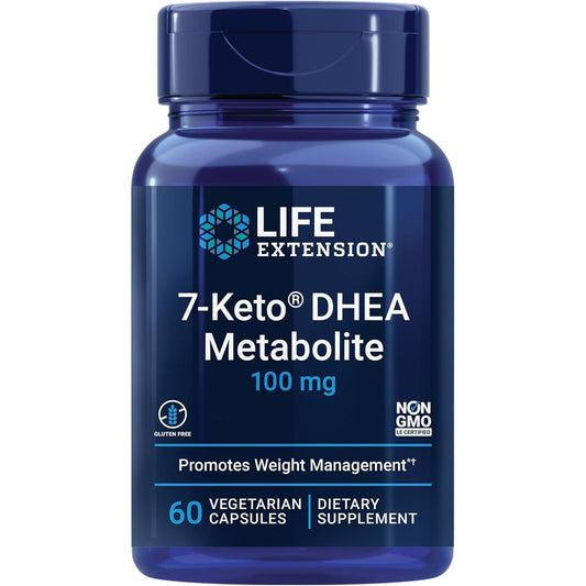 Life Extension 7 Keto DHEA Metabolite 100 mg bottle front view for thermogenesis support