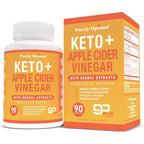 Purely Optimal Keto Plus ACV Supplement front view bottle and box packaging