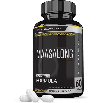 Justified Laboratories Maasalong Advanced Men's Health Formula 60 capsules front view bottle