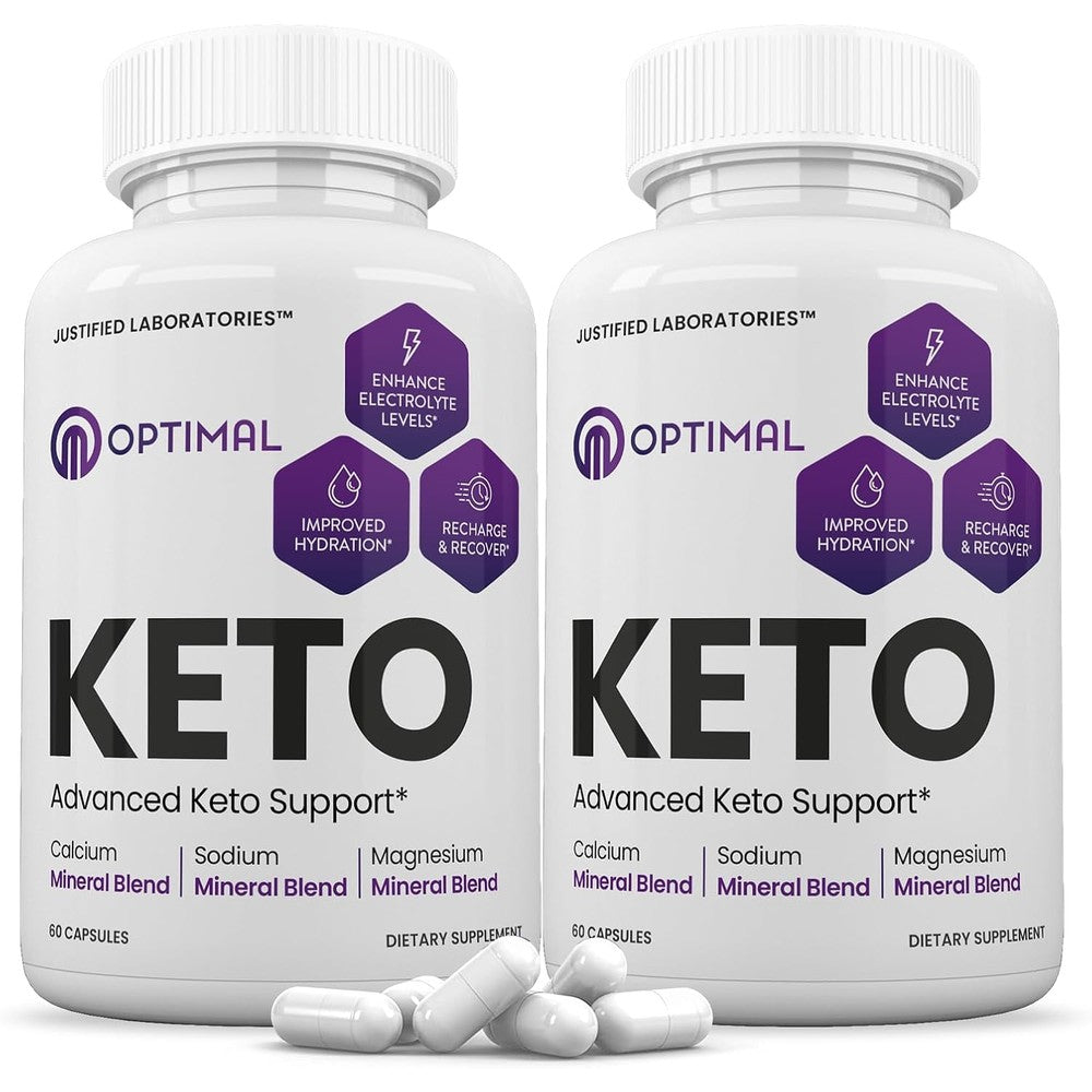Justified Laboratories Optimal Keto Pills 1275mg front view bottle packaging