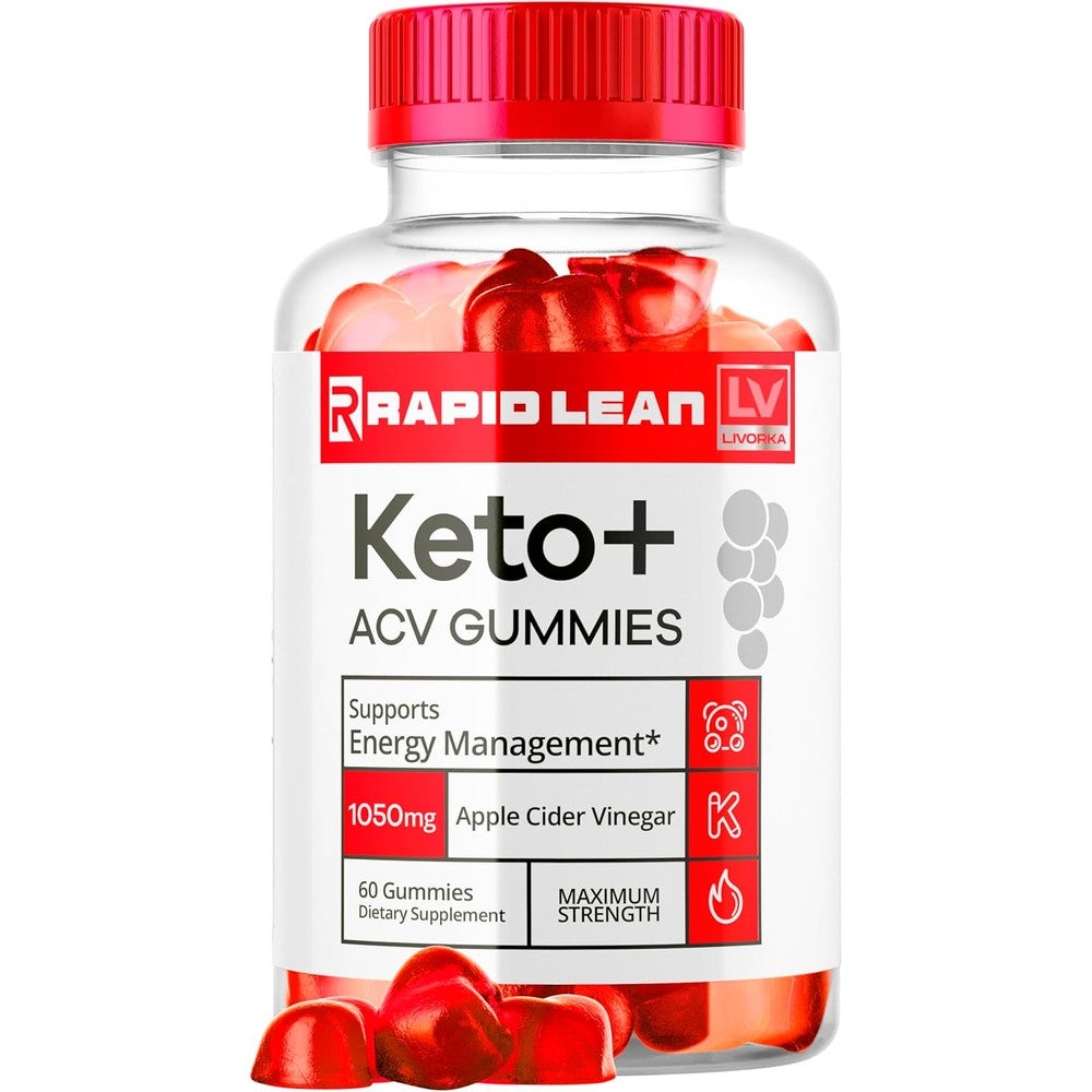 LIVORKA Rapid Lean Keto ACV 60 Dietary Gummies front bottle view for metabolism support
