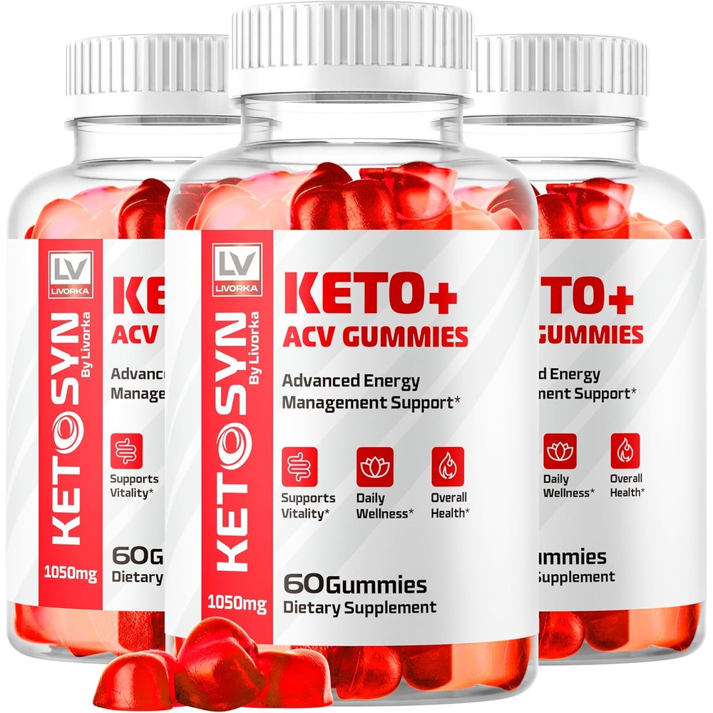 Kanwal LIVORKA Ketosyn ACV Gummies front view bottle for keto support lifestyle