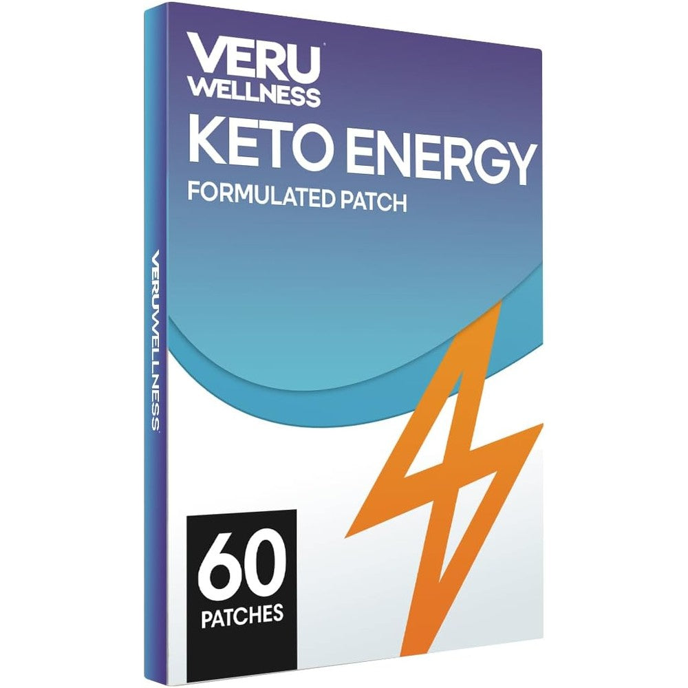 Veru Wellness Keto Complete Daily Patch front view packaging showing sixty transdermal patches for energy and focus.