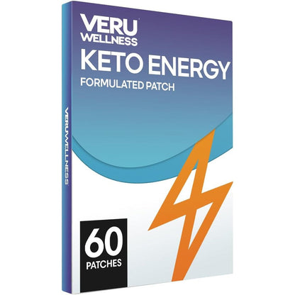 Veru Wellness Keto Complete Daily Patch front view packaging showing sixty transdermal patches for energy and focus.
