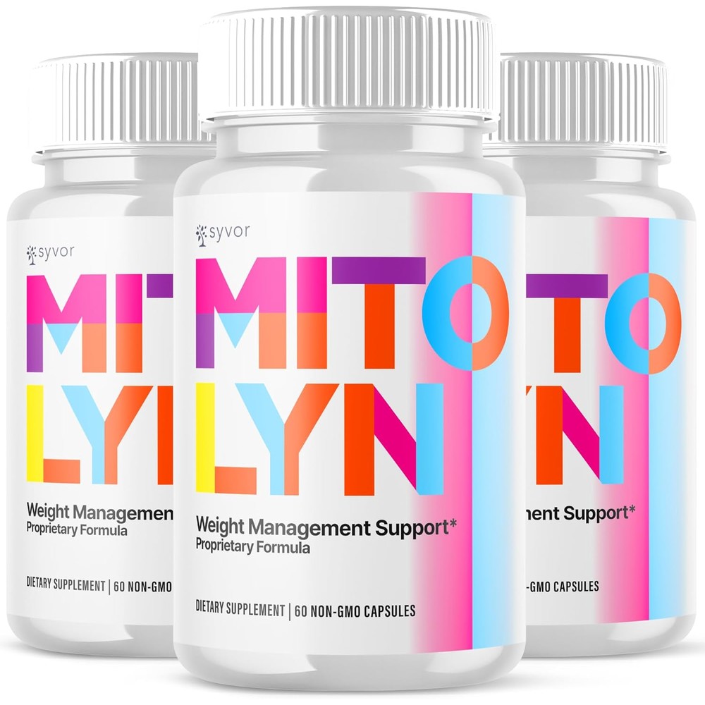Boyd Labs Syvor Mitolyn Lyn Keto Vitamin Supplement front view of three pack bottles for premium metabolic support.