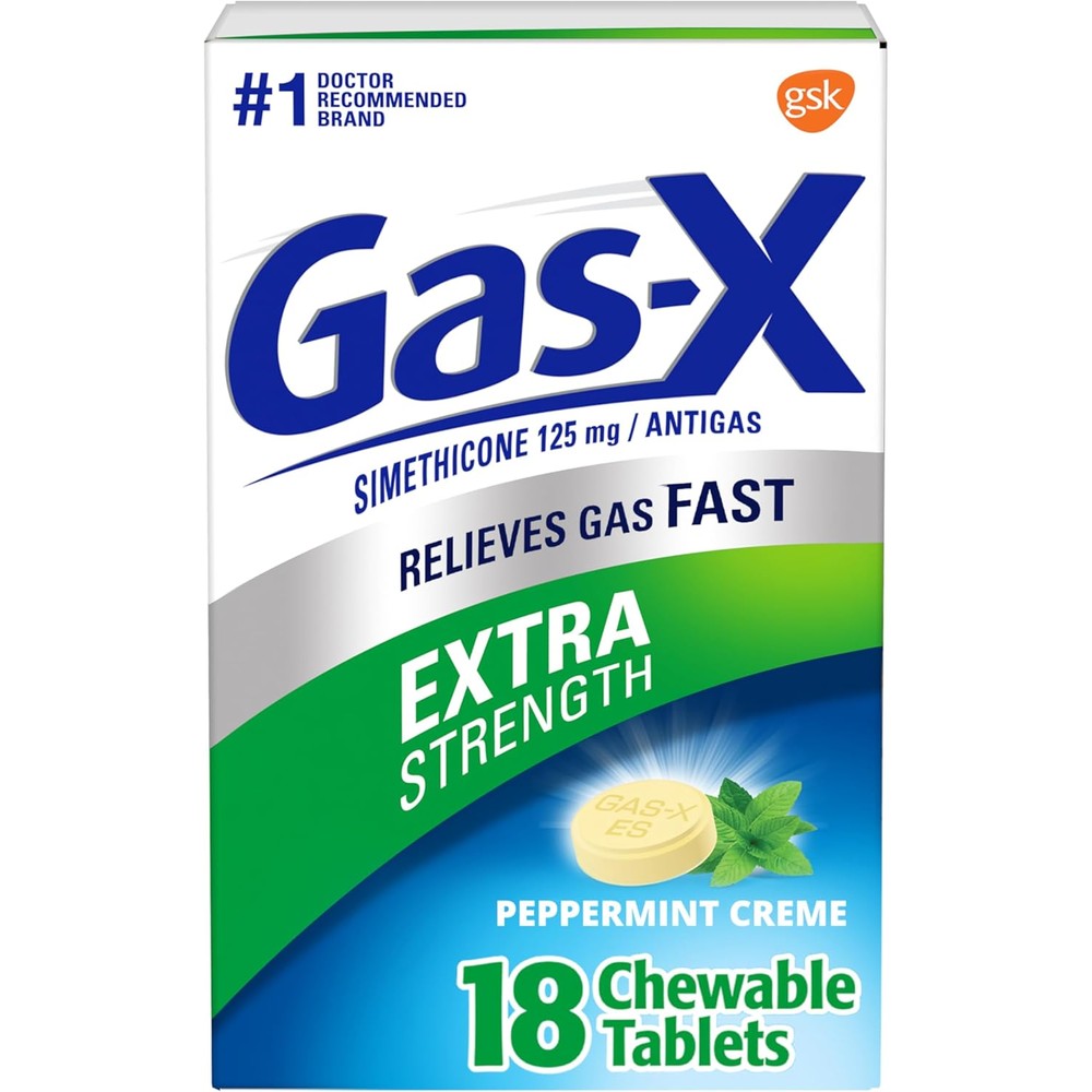 Gas-X Extra Strength Chewable Gas Relief Tablets front packaging view