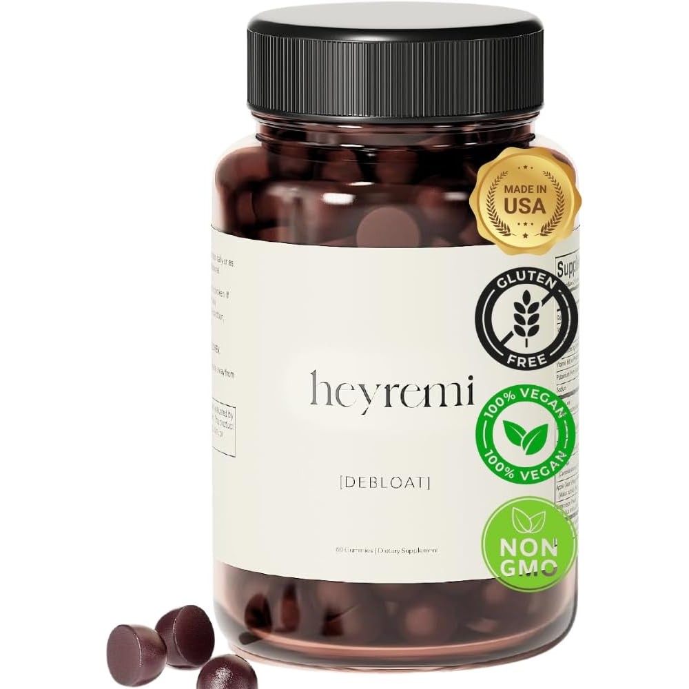 Heyremi Debloat Gummies front view bottle for fast digestive relief