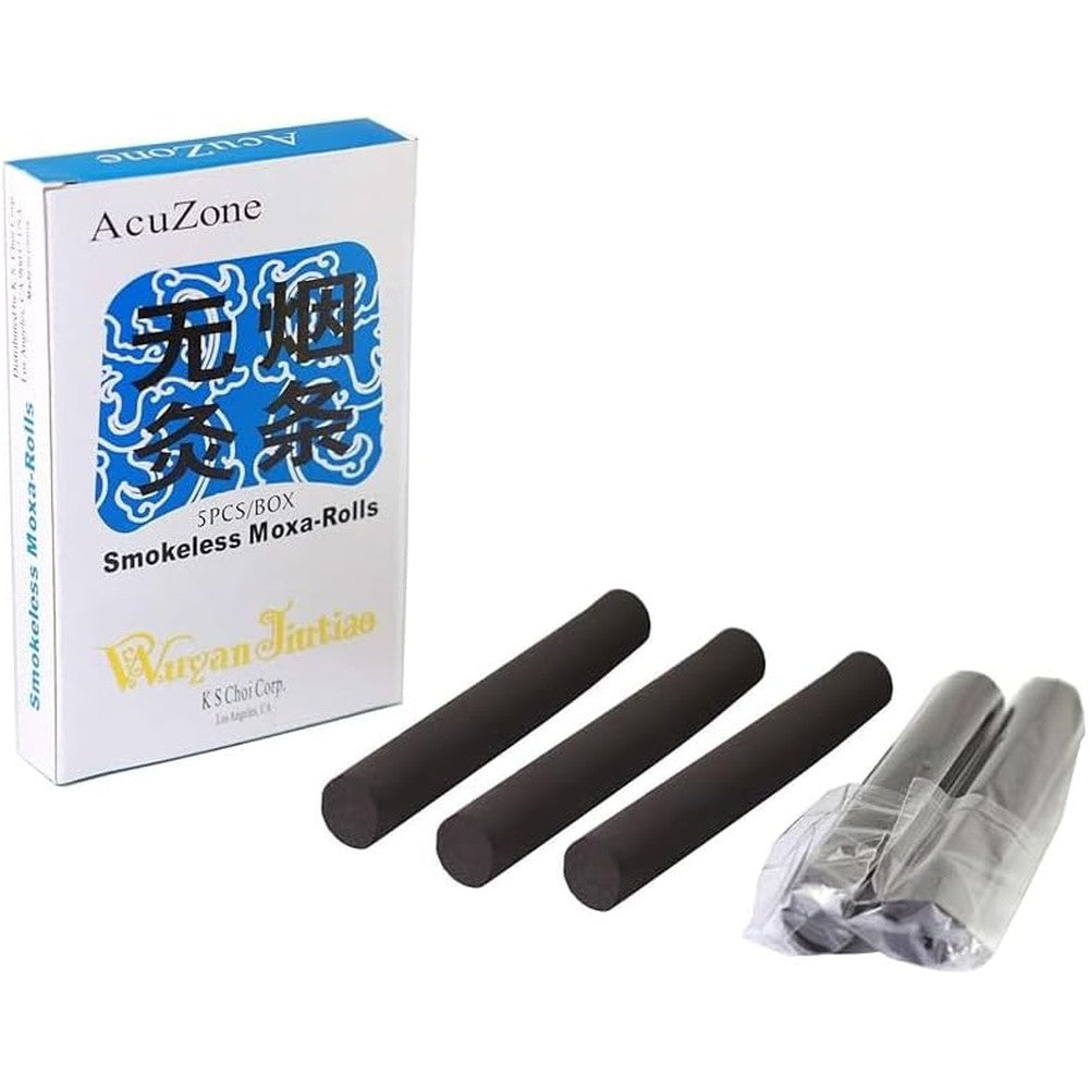 KS Acuzone Smokeless Moxa Rolls box front view for traditional moxibustion.