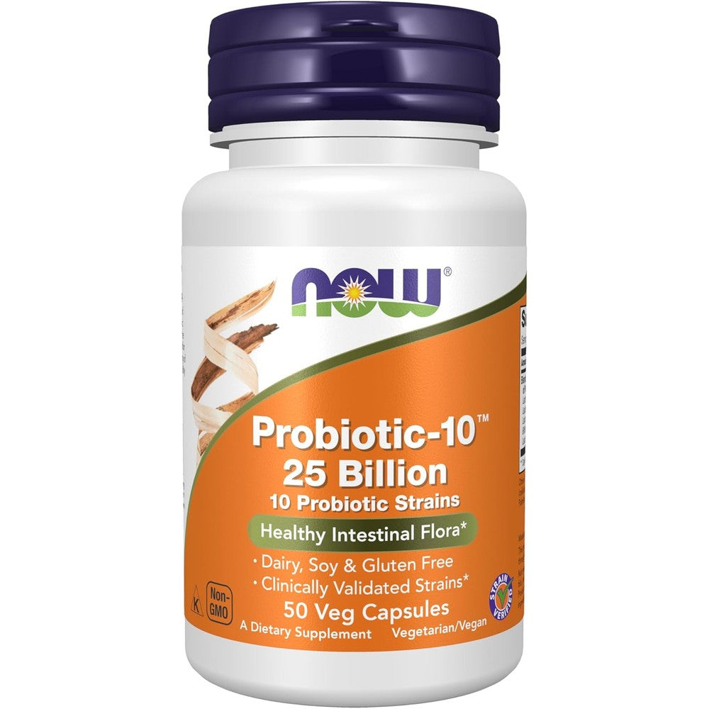 now foods probiotic 50 veg capsules bottle