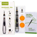 MQFORU electronic acupuncture pen front view with three interchangeable heads