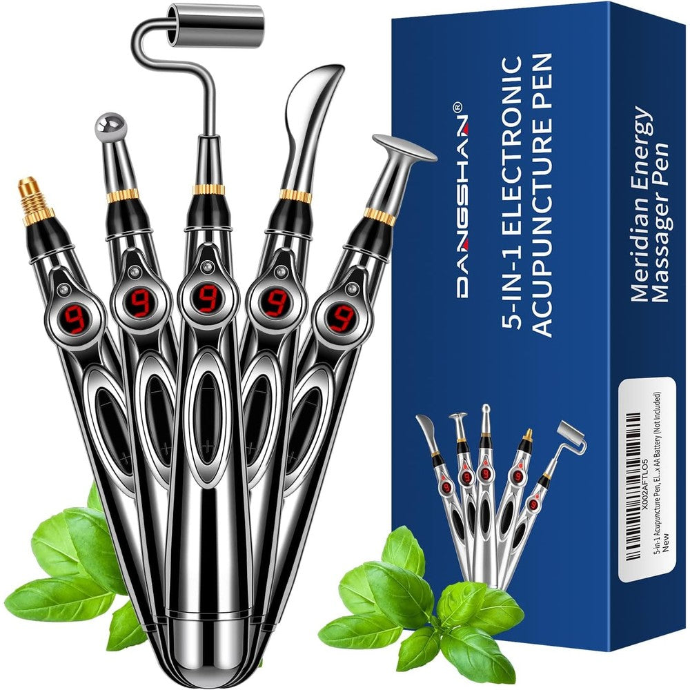 DANGSHAN 5 in 1 Acupuncture Pen front view for pain relief therapy.