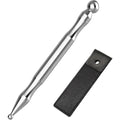 Melonsun stainless steel acupuncture pen front view with dual massage heads