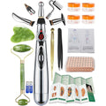 Extguds Acupuncture Super Set front view showing electronic pen and jade tools